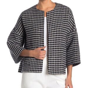 Jarbo Reversible Plaid Wool Cropped Jacket sz 1